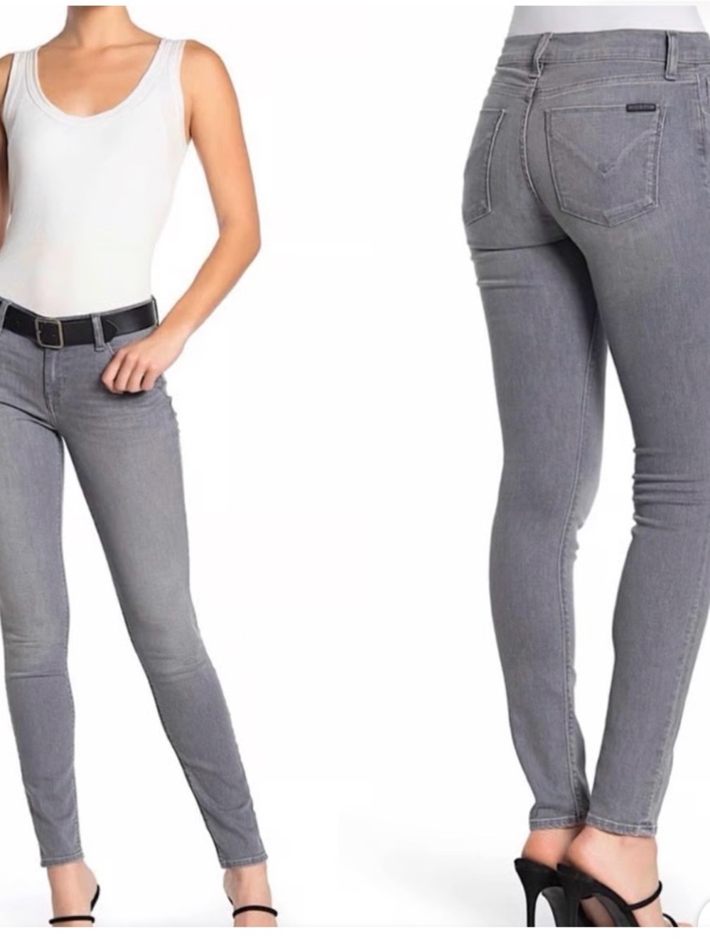 Hudson Jeans Gray Skinny Stretch Denim 26